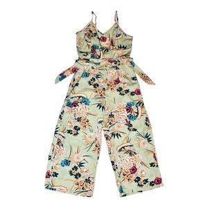 Tropical Floral Jumpsuit in Green